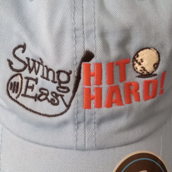 Swing Easy Hit Hard Mens Strapback Golf Cap - Picture 7 of 8